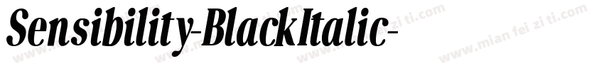 Sensibility-BlackItalic字体转换