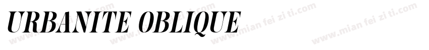 Urbanite-Oblique字体转换