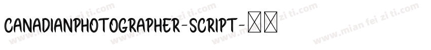 CanadianPhotographer-Script字体转换
