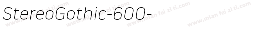 StereoGothic-600字体转换