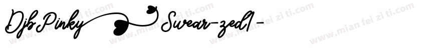 DjbPinkySwear-zed1字体转换