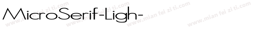 MicroSerif-Ligh字体转换