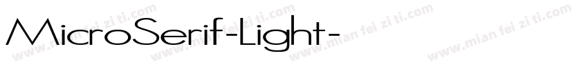 MicroSerif-Light字体转换