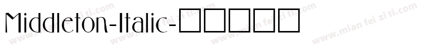 Middleton-Italic字体转换