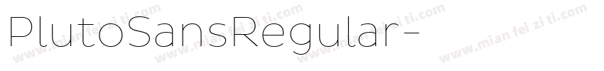 PlutoSansRegular字体转换