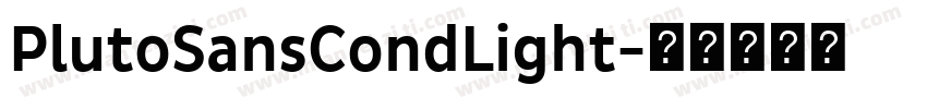 PlutoSansCondLight字体转换