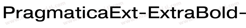 PragmaticaExt-ExtraBold字体转换