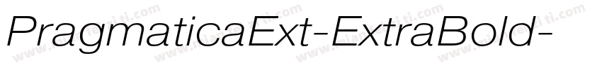PragmaticaExt-ExtraBold字体转换