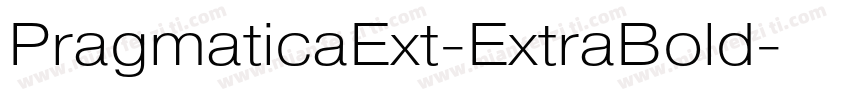 PragmaticaExt-ExtraBold字体转换