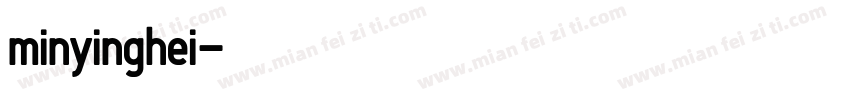 minyinghei字体转换