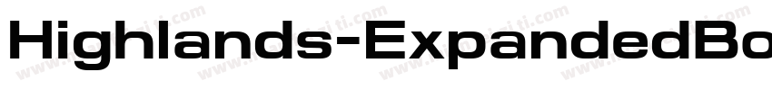 Highlands-ExpandedBold字体转换