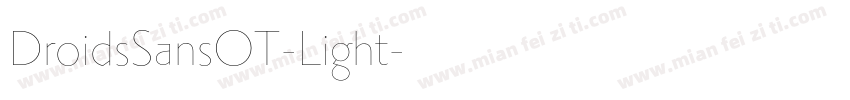 DroidsSansOT-Light字体转换