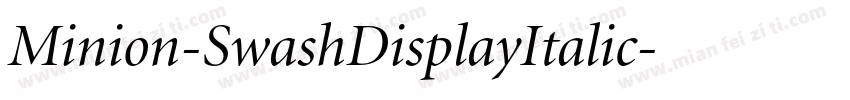 Minion-SwashDisplayItalic字体转换