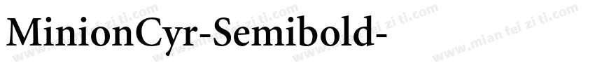 MinionCyr-Semibold字体转换