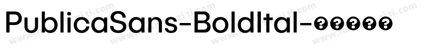 PublicaSans-BoldItal字体转换