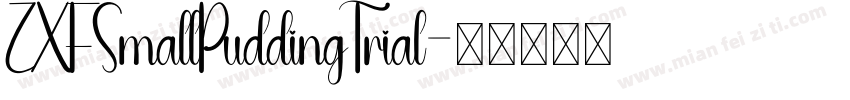 ZXFSmallPuddingTrial字体转换