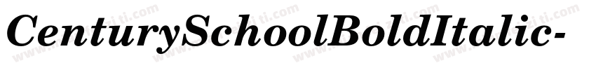 CenturySchoolBoldItalic字体转换