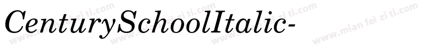 CenturySchoolItalic字体转换