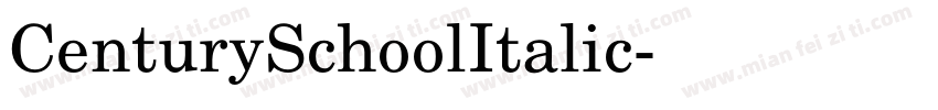 CenturySchoolItalic字体转换