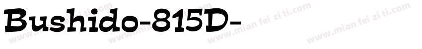 Bushido-815D字体转换