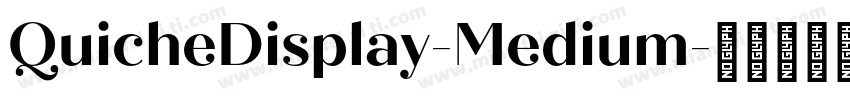 QuicheDisplay-Medium字体转换