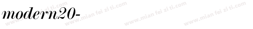 modern20字体转换