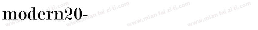 modern20字体转换