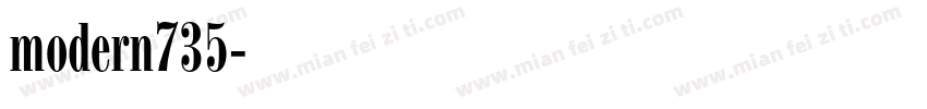 modern735字体转换