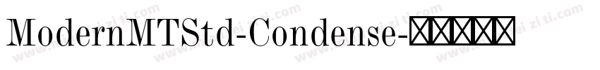 ModernMTStd-Condense字体转换