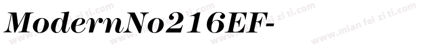 ModernNo216EF字体转换