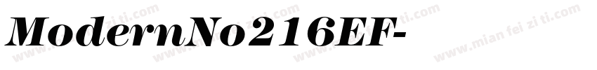ModernNo216EF字体转换
