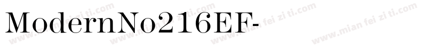 ModernNo216EF字体转换