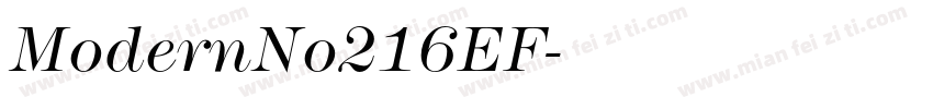 ModernNo216EF字体转换