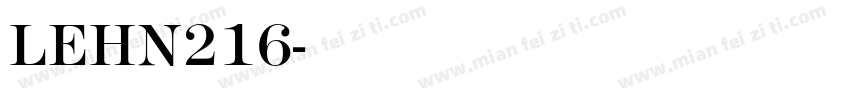 LEHN216字体转换