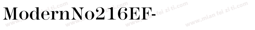 ModernNo216EF字体转换