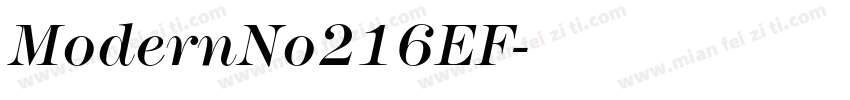 ModernNo216EF字体转换
