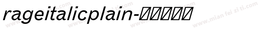 rageitalicplain字体转换