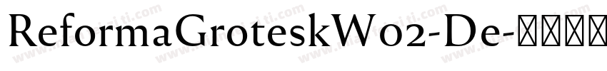 ReformaGroteskW02-De字体转换