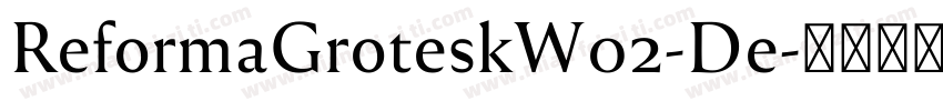 ReformaGroteskW02-De字体转换