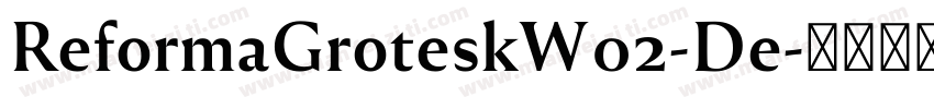 ReformaGroteskW02-De字体转换