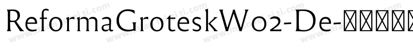 ReformaGroteskW02-De字体转换