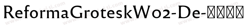 ReformaGroteskW02-De字体转换