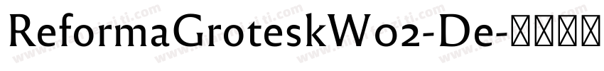 ReformaGroteskW02-De字体转换