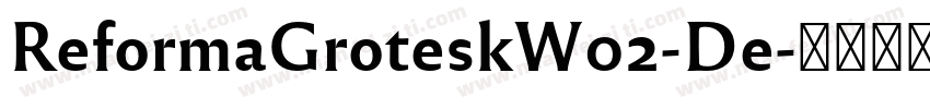 ReformaGroteskW02-De字体转换