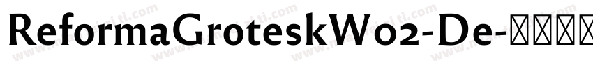 ReformaGroteskW02-De字体转换