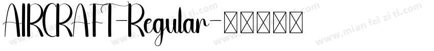 AIRCRAFT-Regular字体转换