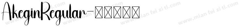 AkeginRegular字体转换