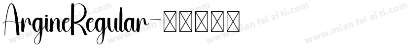 ArgineRegular字体转换
