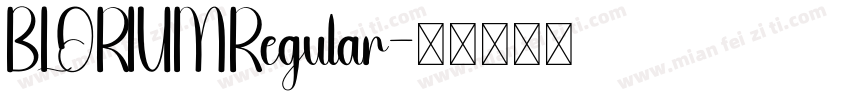 BLORIUMRegular字体转换