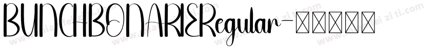 BUNCHBONARIERegular字体转换